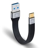 Poyiccot USB Type C 充電ケーブル 短い、USB-A to USB-C 短い【10Gbps 高速データ転送】13cm 柔らかい 【5V/3A/15W 高速充電】 USB3.1 Gen2 Type A to Type Cケーブル 適用 MacBook Pro/Galaxy S22
