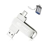 日本の中小企業 MSL FORCE [国産IC搭載 (東芝9T25) ] 2in1 USB3.0 USB-C スマートフォン タブレット 外付けメモリ 360°回転 データ転送 バックアップ lightningアダプタ セット 512GB