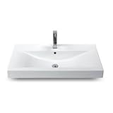 Nameeks 064400-u CeraStyle 31 – 3 / 5 "セラミック壁マウント浴室シンクwith 1 fau、 ホワイト CeraStyle 064400-U-One Hole-6