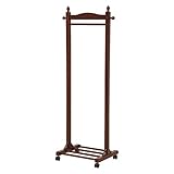 木製ハンガーラック 衣類収納 【幅60cm ブラウン】 収納棚 キャスター付き VR-7137BR