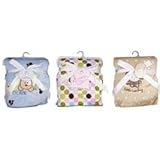 Snugly Baby Blue Sateen & Fleece Baby Blanket w/ Puppy by GUND