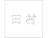 表札用名前シール 明朝体　切文字 ﾎﾜｲﾄ 表札サイズ100ミリ角(100×100ﾐﾘﾀｲﾌﾟ板用) 田村