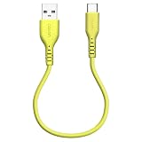 ラスタバナナ 充電ケーブル iPhone15 Android 用 スマホ Type-A to Type-C 3A 0.2m calon ライムイエロー R02CAAC3A06LY