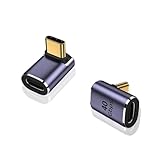 HUIKKJP USB C 変換 アダプター L字 2個セット 100W/5A急速充電 40Gbps高速データ転送 8K@60Hz映像出力 タイプc type-c 変換アダプタ USB C コネクター ドライブレコーダー