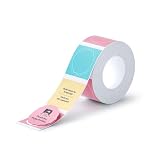 NIIMBOT ラベルシール 感熱ラベル用紙 感熱ラベルプリンター用紙 B1/B1Pro/B2/B2Pro/B21/B21Pro/B31ラベルプリンター対応 耐水・耐油・粘着 34*34mmカラフル/丸型 200枚入り/巻