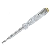 uxcell 電気ペン AC100-1000V 電圧測定テスター スロットドライバー付き 2本