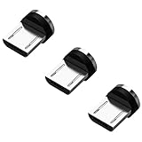 YueType マグネット 充電ケーブル専用 iOS 端子 マグネット アダプター 磁石 端子 防塵 着脱式 3個セット(ケーブルなし/端子のみ) (銀色-microUSB)
