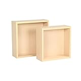 arne 壁掛け棚 ウォールラック シェルフ 大小同色2個セット 薄型 WallBoxSeven Dtype ナチュラル