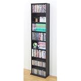 文庫書棚/本棚 幅45cm×奥行22cm×高さ180cm 木製 ブラウン 【組立】