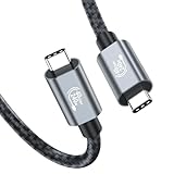 USB4ケーブル Thunderbolt4ケーブル 対応240W 48V/5A 超急速充電 40Gbpsデータ転送 8K@60Hz映像出力 USB-IF認証PD3.1/QC4.0対応 USB 3.2/3.1 /2.0など下位互換 MacBook Pro、iPad mini 6、Matebook、iPad Pro 2018、Xperia、Galaxy等Type-c機種対応 (0.3m)