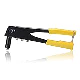 ハンド リベッター リベット DIY工具 ブラインドリベット 車 家具用(イエロー*ブラック)