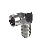 F-Factory [変換プラグ] アンテナケーブル L型変換プラグ (4K8K.BS.CS.地デジ.CATV 対応)(F型⇒ネジ式) /VM-4005-1P