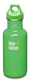 Klean Kanteen 18 oz Stainless Steel Water Bottle (Loop Cap 3.0 in Bright Green) - Organic Garden by 