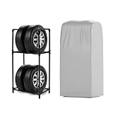 J-PREMIS タイヤラック 4本 カバー セット 屋外 タイヤ収納 軽自動車 普通自動車 幅59×奥行38×高さ123 タイヤ保管 タイヤ置き タイヤラックカバー タイヤカバー タイヤステーション Mサイズ (Mサイズ)