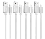 USB-A to USB-C ケーブル 急速充電 ナイロン編み 高速データ転送 充電ケーブル iPhone16 iPhone15 Pro Max Plus Xperia Galaxy AQUOS Pixel Arrows Huawei その他Type-C全機種対応 (シルバー, 1m+1m+2m+2m)