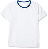 [グリマー] 半袖 4.4oz ドライ Tシャツ [UV カット] レディース ホワイト×ロイヤルブルー WM