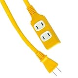 正和電工 ダブルコンストラクションマルチタップ延長コード 3個口 20m 黄 SWM-20YE