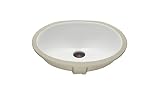 Lenova UB-901W Apogee Vitreous China Bathroom Undermount Sink, 19-3/8 by 15-3/4-Inch, White [並行輸入品]