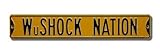 NCAA WuShock Nationストリートsignstreetサイン、チームカラー、36 " x 6 "
