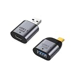 USB Type C 変換アダプタ タイプc/タイプa変換【USB 3.1 Type Cメス to USB Type Aオス+Type Aメス to Type Cオス】10Gbps高速データ転送同期 QC3.0 急速充電 アルミ合金外装 ミニ 持ち運びが容易 M-acBook Pro/A-ir/i-Phone/i-Pad/H-uawei/S-amsungなどに対応