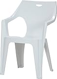 イタリア製 ガーデンチェア イス 『 アンジェロ 』【IT】《西濃》ホワイト(#9879272) 58×54×80cm 軽量 スタッキング可能