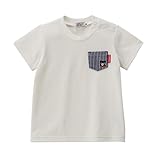 [ミキハウス] MIKIHOUSE 【ダブルＢ】 Everyday Double_B　デニムポケット付き半袖Ｔシャツ (70cm-150cm) 62-5201-974 白 120cm