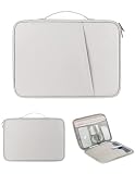 ASUS Chromebook CM14向けケース 14インチ ポーチ バッグ CM14 Flip向けケース CM1402C用手持ちカバン 手提げ収納カバー ハンドル 耐衝撃 全面保護 CM1402F用カバー(グレーホワイト)