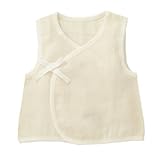 やわらか　ガーゼノースリーブ肌着(50-60cm):オーガニックコットン100%