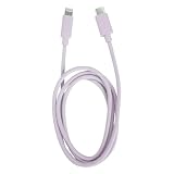 イツワ パステルカラー USB Type-C to Lightning 1.0m 高速データ転送 480Mbps, 5色展開 (パープル/ブルー/ピンク/ホワイト/ベージュ), 20V3A 急速充電対応 iPhone対応 (パープル)