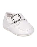 alrisco ei29 Boy特許合成皮革ベルクロバックルドレスShoe ( Infant / Toddler ) – ホワイト カラー: ホワイト