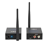 1Mii ワイヤレス オーディオ トランスミッター レシーバー 遅延なし 長距離 転送 RCA 出力 + 入力 (送信機 + 受信機) 送受信機 セット HiFi音質 2.4G テレビの音声を飛ばす、TV/PC、天井/パワード/壁掛け型/有線スピーカー、サウンドバー/ミニコンポ・セットコンポ用 電波法技適マーク取得済み RT5066R1
