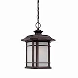 Acclaim 8116ABZ Somerset Collection 1-Light Outdoor Light Fixture Hanging Lantern, Architectural Bro