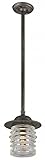 Troy Lighting Watson 10.5"W 1-Light Outdoor Pendant - Charred Zinc Finish with Clear Pressed Glass [