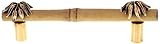 Vicenza Designs K1141 Palmaria Bamboo Leaf Pull, 4-Inch, Antique Gold by Vicenza Designs