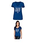 NFLインディアナポリス・コルツWomen 's Winning Ranks半袖VネックTシャツ、Large、スタジアムブルーヘザー