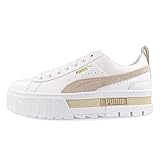 [プーマ] MAYZE LTH WMNS メイズ レザー ウィメンズ WHITE/PEYOTE 381983-02_23.0cm
