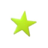 デコパーツ 星大 蛍光レモン