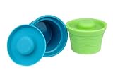 Kinderville Bigger Bites Storage Jars (Set of 2, Blue/Green) by Kinderville