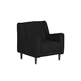 ミニソファー 1人掛け キッズソファ 布張り chateau 1P ブラック