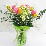 バラと季節の草花のおまかせ 10本【生花】【お祝い】記念日】【誕生日】【フラワーギフト】【バラ】