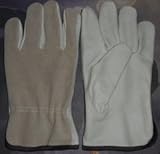 Full Grain Cowhide Leather Driver Gloves (Suede Beige) Large [並行輸入品]