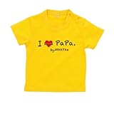 BabyChips アイラブパパメッセージ(名入れ半袖ベビーTシャツ) 140 デイジー