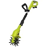 Mrupoo 充電式耕うん機 HY-9010 コードレス ミニ耕運機 家庭用 小型 軽量 マキタ18Vバッテリー対応 伸縮式 女性でも簡単操作 耕運幅10cm コンパクト カルチベーター 畑・菜園・ガーデン用（本体のみ）グリーン