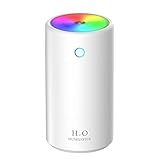 加湿器 小型 超音波式 卓上加湿器 400ml大容量 静音 タイマー機能 次亜塩素酸水対応 空焚き防止 水漏れ防止 7色LEDライト/RGB