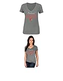 NFLクリーブランド・ブラウンズWomen 's Winning Ranks半袖VネックTシャツ、XL、グレーヘザー