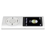 MP3 プレーヤー、音楽プレーヤー MP3 プレーヤー ウォークマン MP3 プレーヤー 多機能ロスレス サウンド スリム 1.8 インチ LCD スクリーン ポータブル MP3 音楽プレーヤー (銀)
