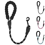 fogman ショートリード 短引き 60cm 犬 大型犬 コントロール 散歩 安心 シンプル (ブラック)