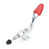 uxcell トグルクランプ　レッドブラックシルバートンメタル製プラスチック製　16mm ストローク　45Kg 99 Lbs