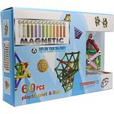 EnToy Magnetic Sticks and Balls Building Toy Set, 60 Piece