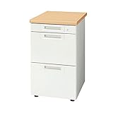 インテリア 家具 便利 おしゃれ 脇机3段 RJ-047A-3 ホワイトメープル引出A